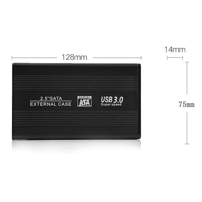 2.5 Inch USB 2.0 External Mobile Hard Disk Box SATA HDD Aluminum Alloy Solid State Hard Disk Box