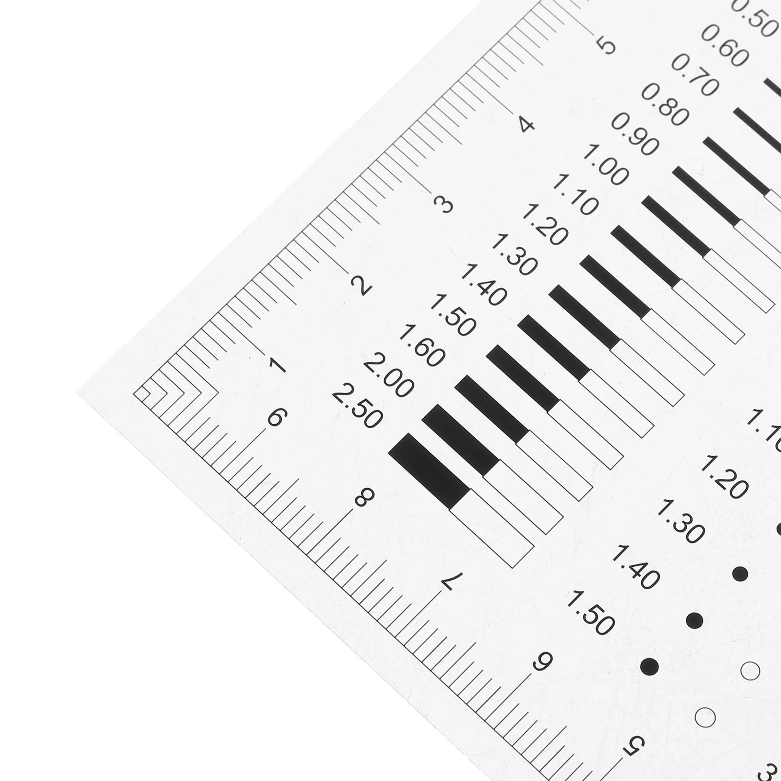 قياس مسطرة بلاستيكية عالية الدقة لعرض خط القطر والكشف عن الكراك أداة قياس العيوب المحمولة #4