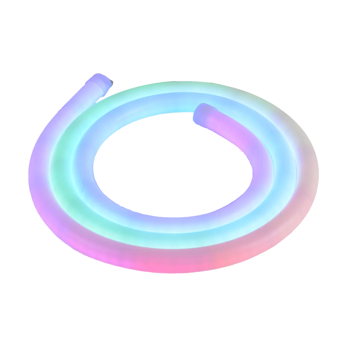 360° Super Bright RGB LED Silicone Neon Rope Light, IP65 Waterproof Dream Color Flowing Running Horse Outdoor Strip