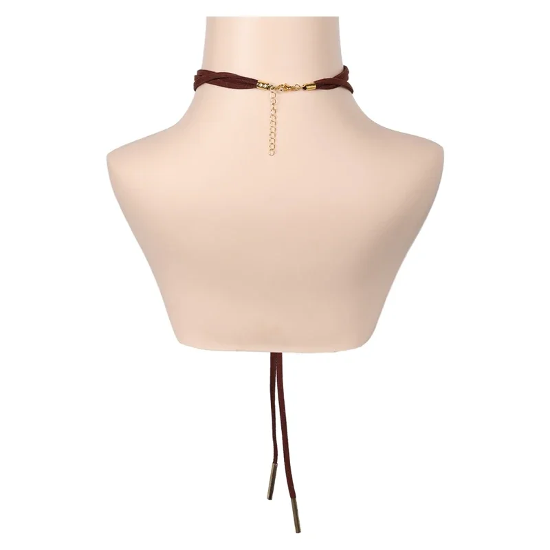 Aerith collar de encaje de cuello de fantasía Final para adultos, disfraz de Carnaval de Halloween, accesorios de juego de rol, regalos para mujeres y niñas