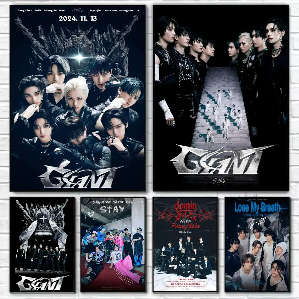 1PC S-Stray K-Kids Kpop Anime Poster For Bar,Bedroom,living Room Aesthetic Design Waterproof Wall Decoration Sticker