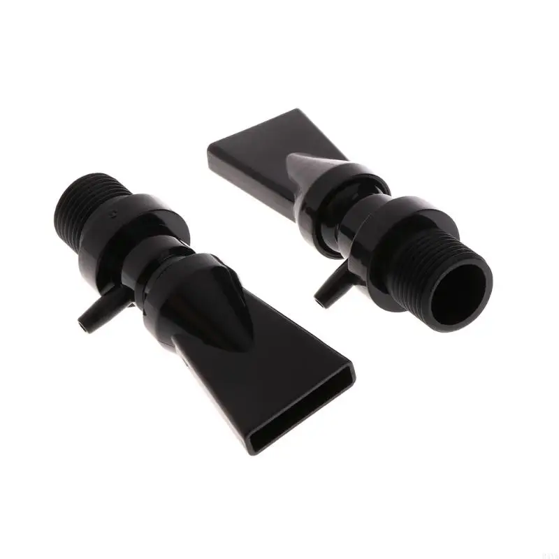 

34YA Aquarium Tanks Outlet Pipe Connector Black Plastics Rotatable Duckbill Nozzle