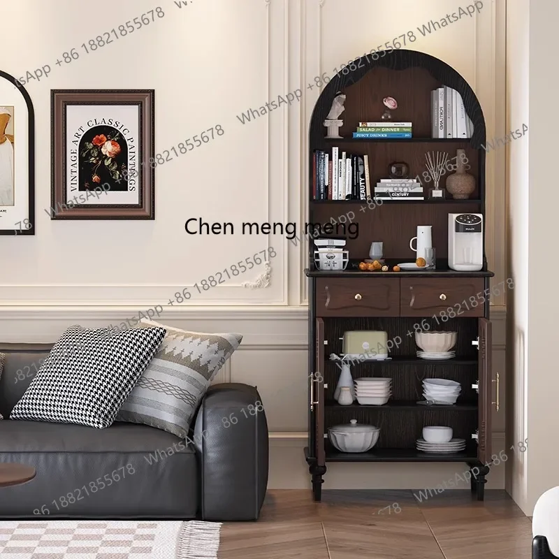 

X Retro, solid wood dining side cabinet, living room integrated storage side cabinet against the wall, small apartment storage