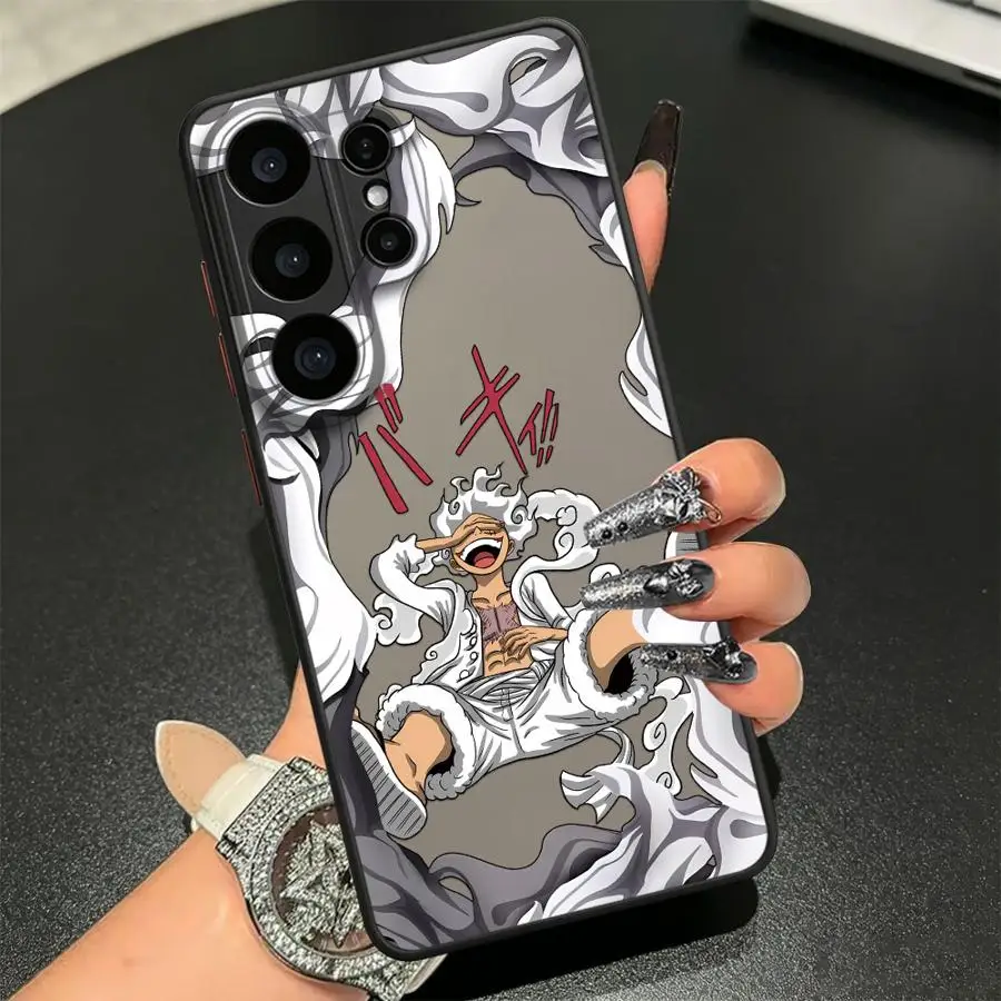 One Piece Letter Luffy Case for Samsung Galaxy S26 S24 Plus Note 20 Ultra 10+ S20 FE S23 FE S22 S21 S25 Ultra Funda Back Phone