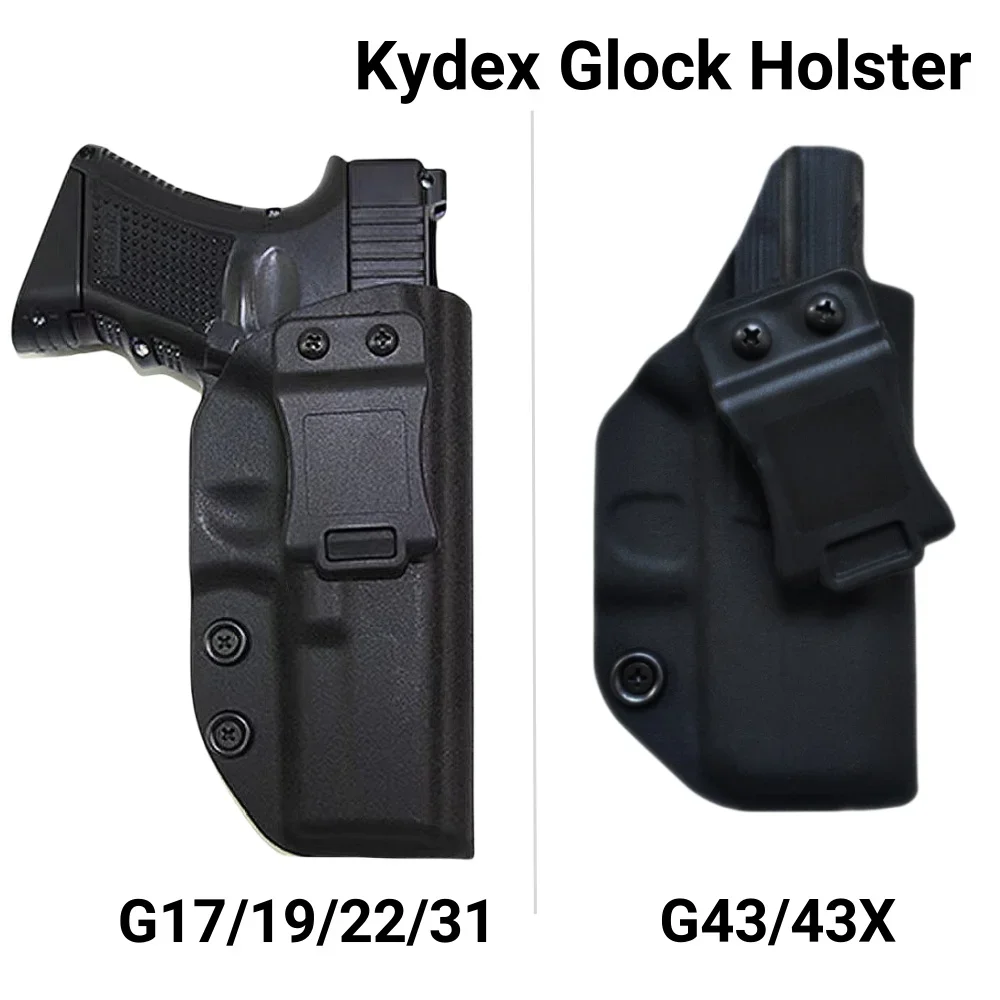 Glock 17、43 Holster IWB Kydex G17、43 For Pistol Concealed Carry Gun Storage Case Compatible G17 26 32 44 45 Accessories