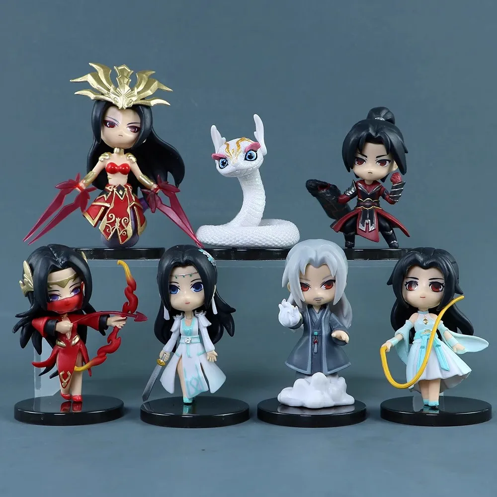 Chine populaire Anime combats Break sphère Mei Du Sha Yao Lao Xiao Yan Q Version poupée modèles à la mode Anime décorations cadeaux pour enfants