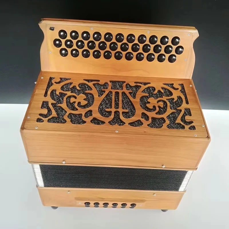 High Grade 34K12B Diatonic Wood Accordion Instruments