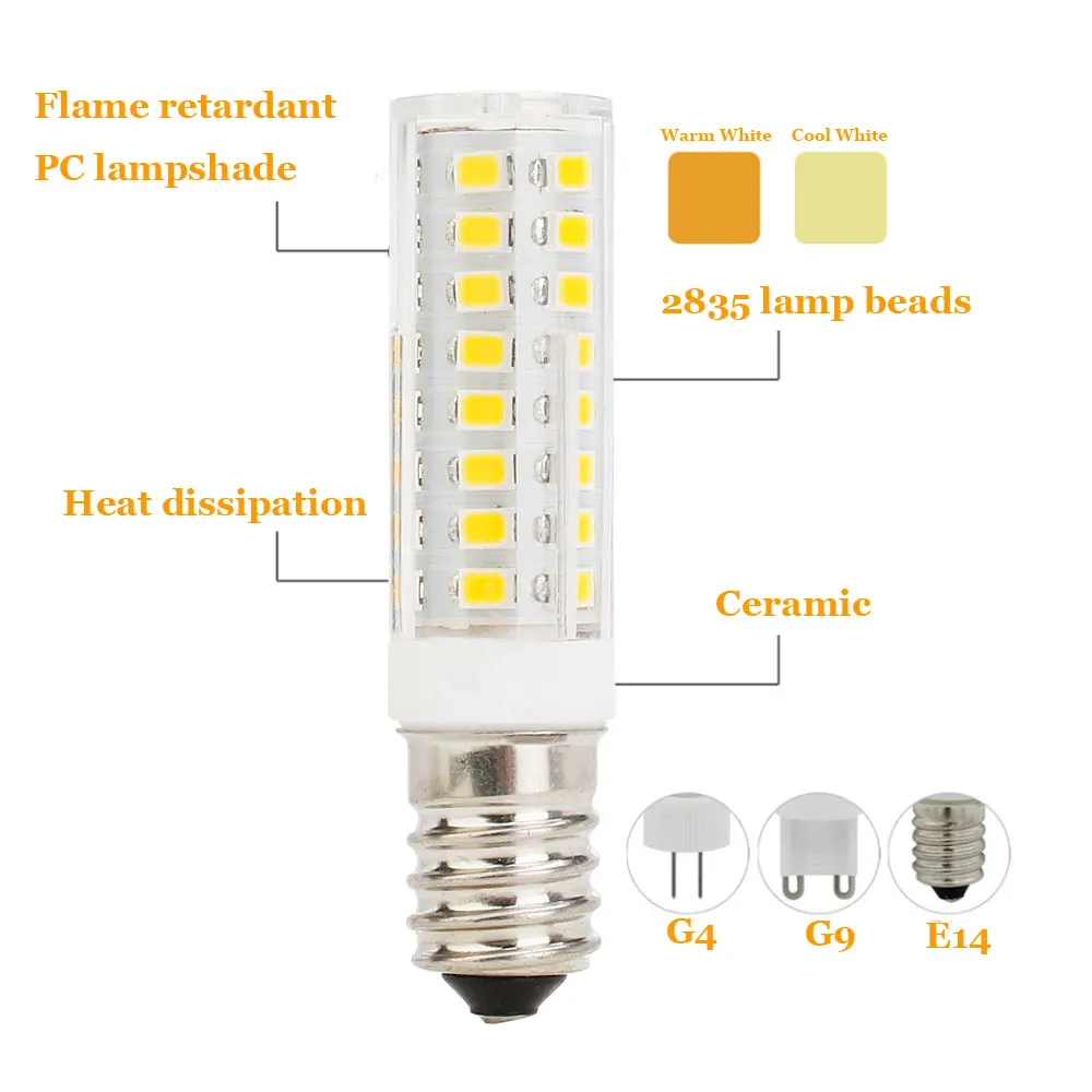 E14 LED لمبة الذرة 7W 9W 12W 15W 18W، 220-240V 2835 SMD، 360 °   زاوية شعاع، ضوء صغير ساطع لاستبدال ثريا الهالوجين