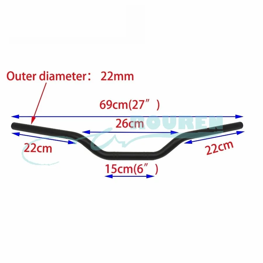 スクーター,ファットバー,ハンドル,モトクロス,ピットバイク,atv,クワッド,モトクロス,エンデューロ,オートバイ,改造部品用のアルミニウムハンドルバー,22mm, 7/8インチ