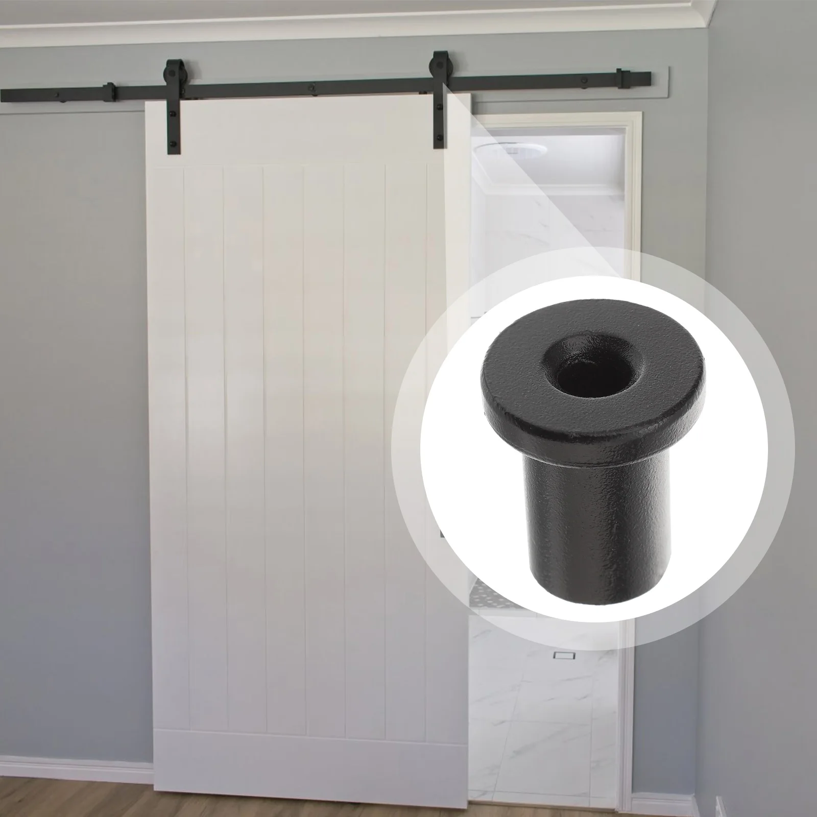 

5 pcs Barn Barn Door Track Spacers Track Spacers High Carbon Steel Sliding Door Hardware Wall Connector Gaskets Flat Spacer