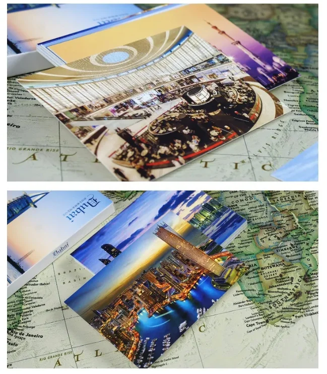 30 ورقة بطاقات بريدية للمناظر الطبيعية في دبي يمكن إرسالها بطاقة تهنئة ورغبة بطاقة رسالة فنية كهدية تزيين مجلة ذاتية الصنع