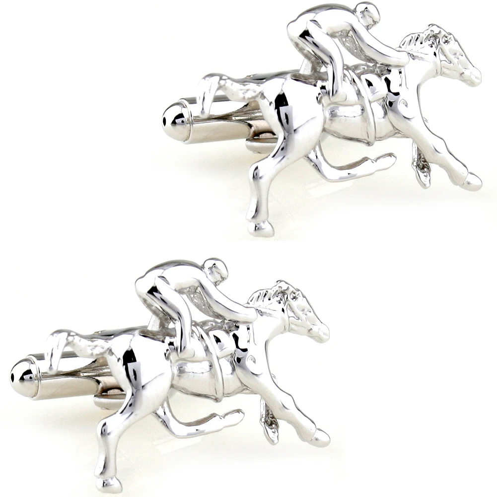 4 Styles TZG Sports Cufflinks Mens Cuff Links Skiing Riding Horse 1 Pair