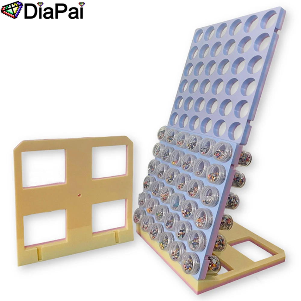 DIAPAI Neue 3D-Druck Diamant Malerei Werkzeug Zubehör, Schiebe Abdeckung Magnetische Punkt Bohrer Tablett, Klee Diamant Malerei Tablett,