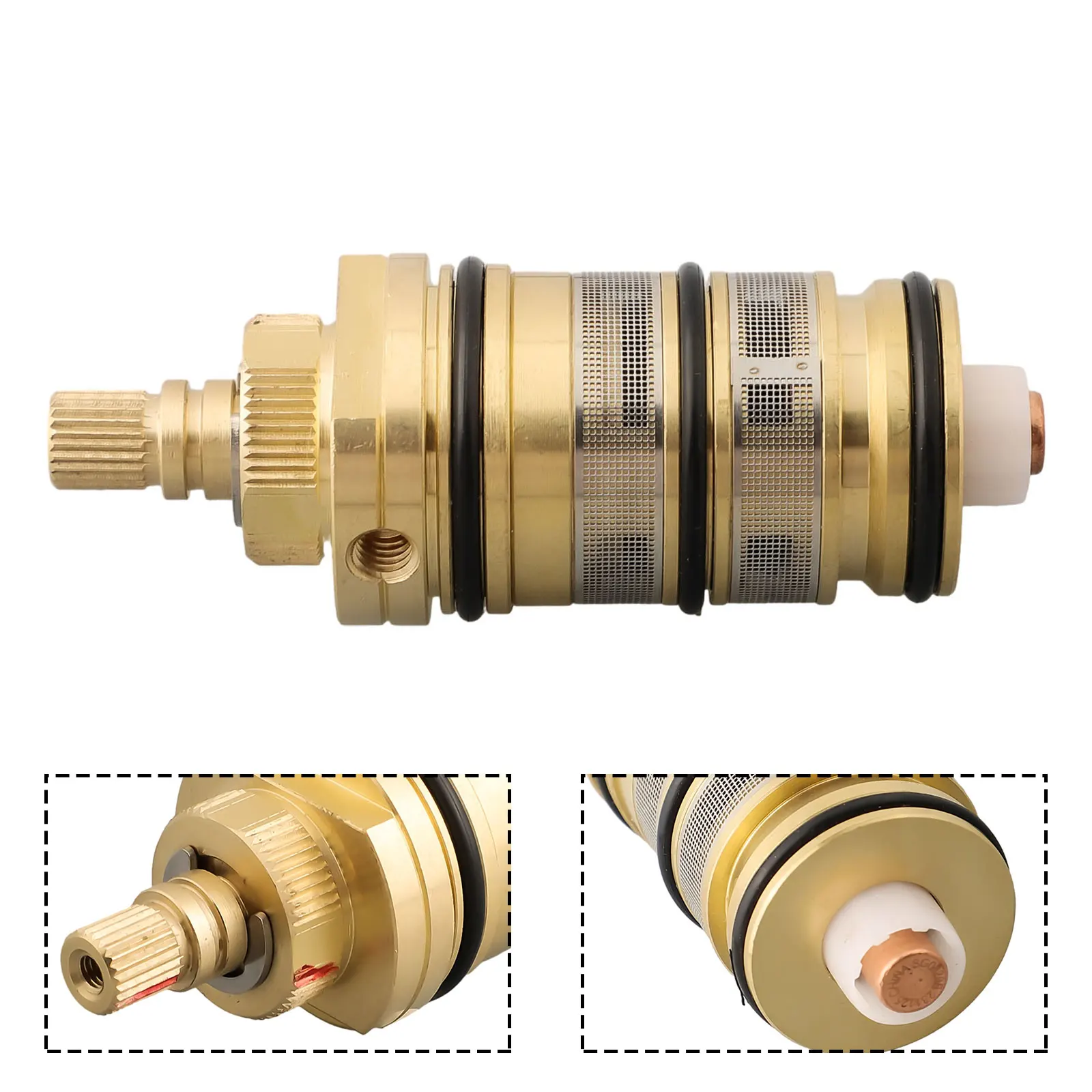 

Brass Replacement Faucet Valve Thermostat Filter Element Solar Thermostat Valve Bathtub Faucet Shower Valve Repair Kit