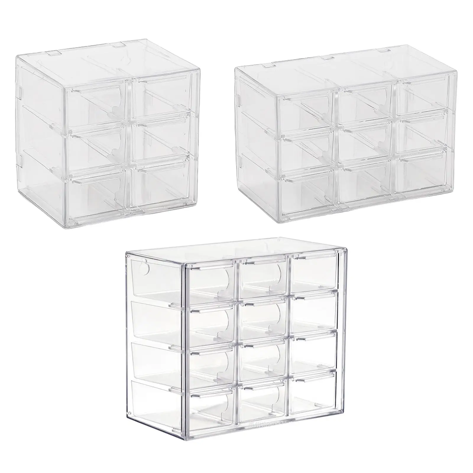 Mini Drawer Organizer Small Organizer with Drawers Transparent Large Capacity