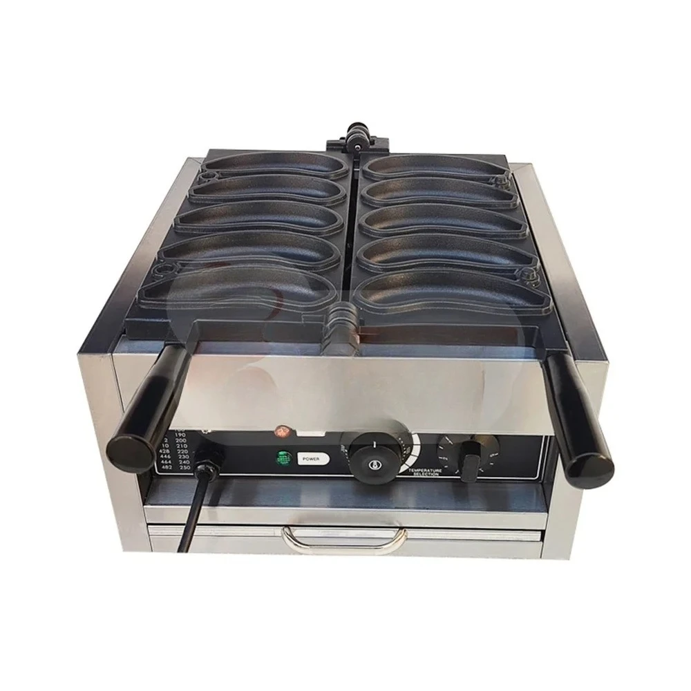 Factory Direct China Rotary Banana Waffle Maker Banana Shape Waffle Machine Mini Waffle Maker Stainless Steel Wafer Machine