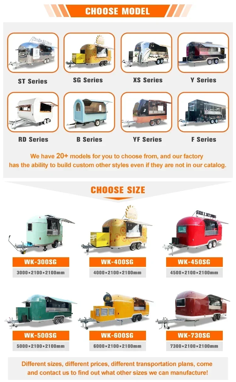 Customized Wholesale Price Cater Mobile Food Trucks For Sale Concession Food Truck Trailer Hot Dog Cart Mobile Event Traile