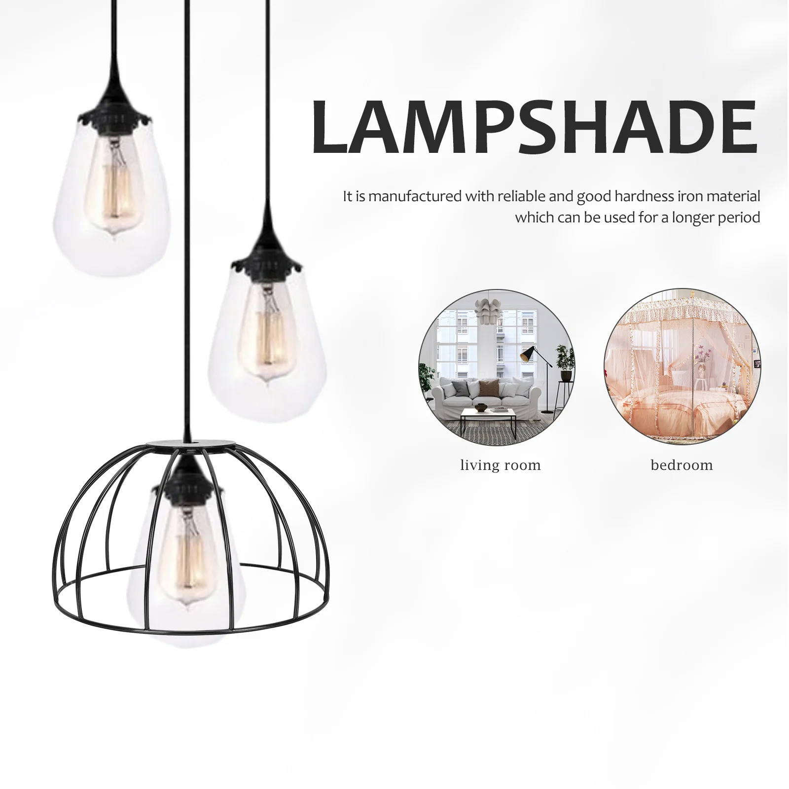 

Black Pendant Light Shade Hollow Ironwork Lampshade Diy Round Ceiling Light Cover For Living Room Bedroom Decor