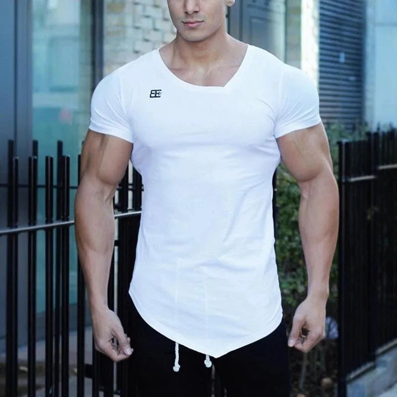 New Sale 2026 Gym Stringer T-shirt Man Bodybuilding and Fitness Sportswear Men Tee