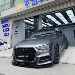 Car Front Bumper Lip for Audi A3 8V S3 S-Line 2017 2018 2019 2020 Front Bumper Lip Chin Spoiler Splitter Deflector Cover Guard