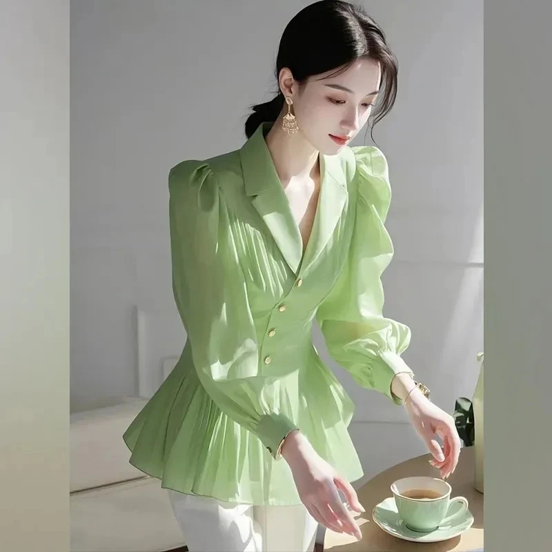 وصل حديثًا للربيع للسيدات من Slienen irt، ملمس راقي، دوبان، قمة جميلة من البوليستر عالي الجودة، طويل...