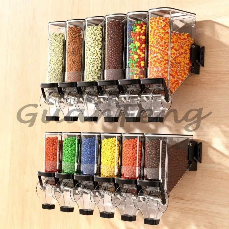 Gravity Feed Dispenser, Pull Down Candy & Cereal Bin for Supermarket, Storage Box for Coffee Beans & Whole Grains