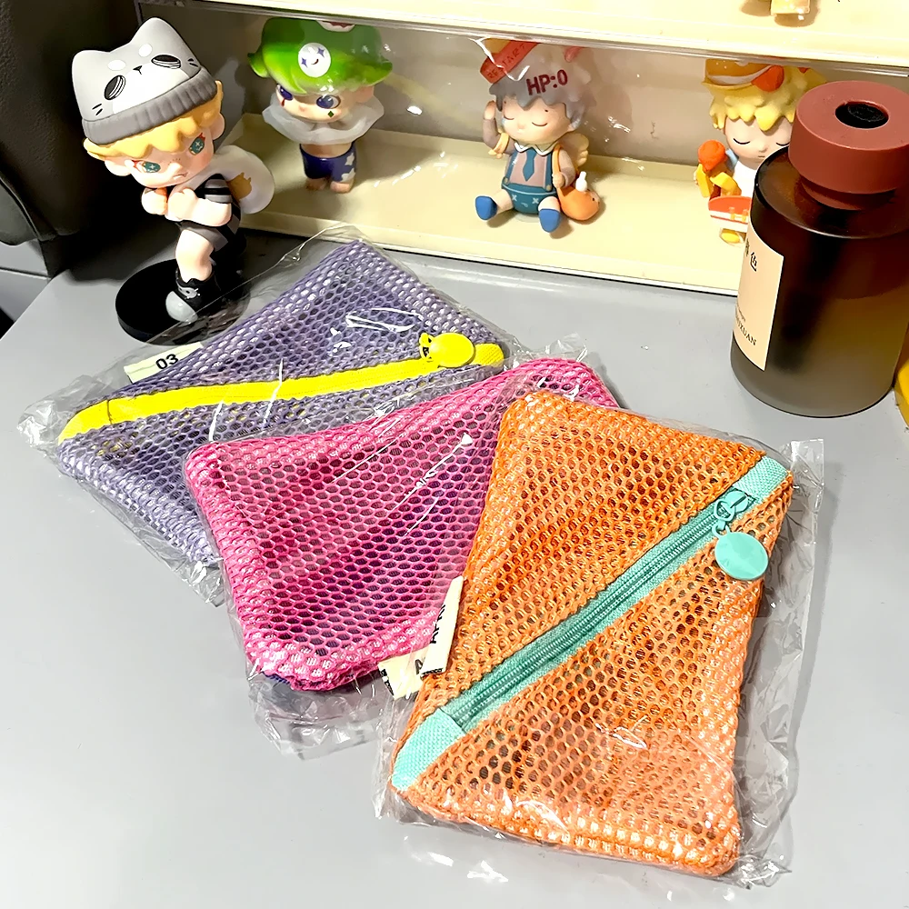 Colorful Japanese spot mesh tofu bag ultra-light mesh debris storage bag multi-purpose mesh bag