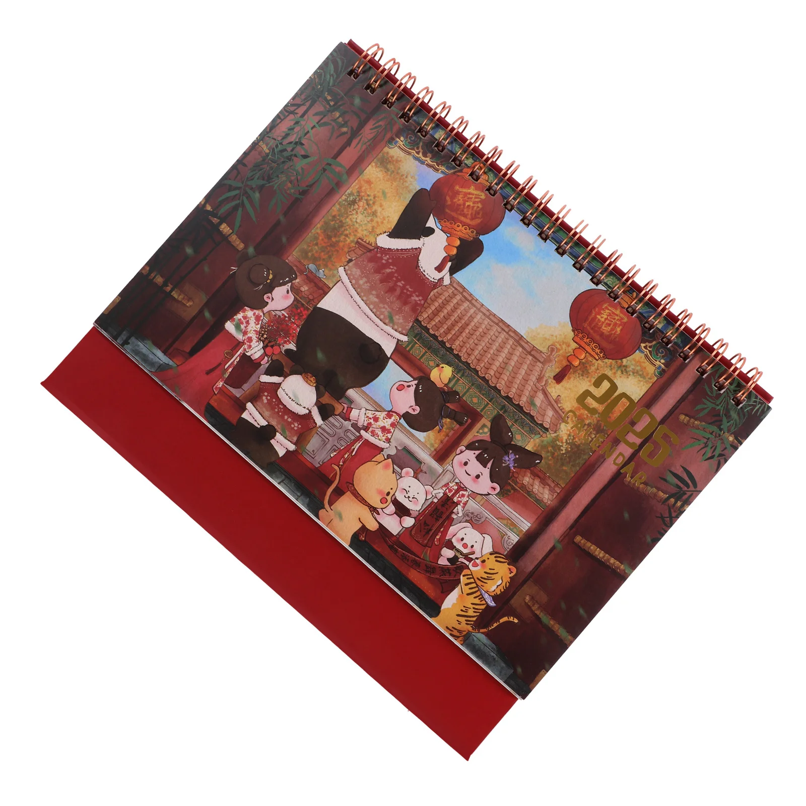 أجندة مكتبية /رزنامة مكتبية 2025 تصميم بسيط وبسيط يقف ورقة قابلة للطي ملاحظة تخطيط الجدول الزمني ديكور المكتب