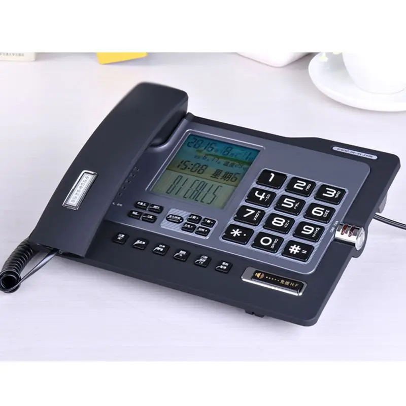 Office Home Corded Telephone Phone with Caller ID/Call Waiting, Speakerphone, Blacklist, Dual Interface Calculator & Alarm Clock