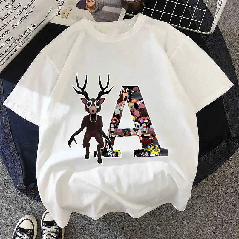 

99 Nights in The Forest Children's Short Sleeved T-shirt Loose Comfortable Short Sleeved Cartoon Anime Printed Top Birthday Gift