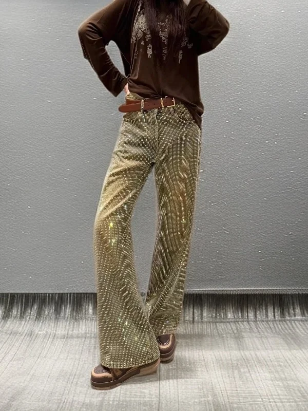 

Модные прямые джинсы с высокой талией и широкими штанинами для женщин, весна-осень, утягивающие повседневные джинсы с высокой талией и ромбовидным узором