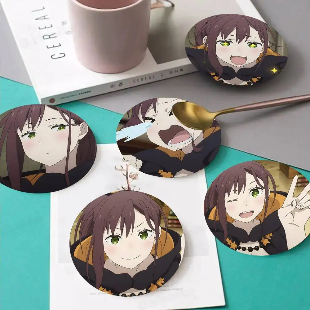 1pc Shaula Anime Characters Wooden Coaster Colour Printing Cup Mat Home Desk Decoration Gifts