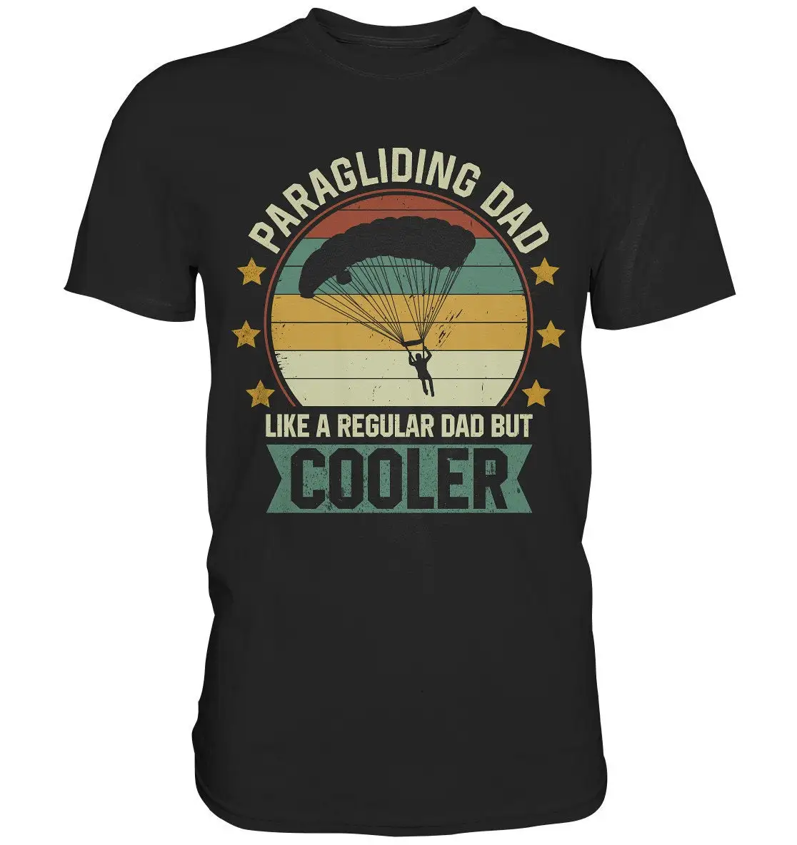 Paragliding Dad T Shirt Skydiving Parachute