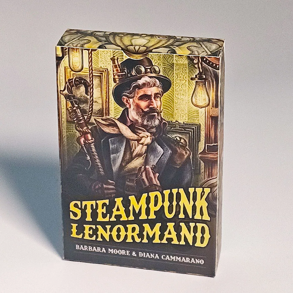 

Steampunk Lenormand Deck Printed on 350GSM Double-embossed Cardstock 9*6cm 36 Pcs Lenormand Cards