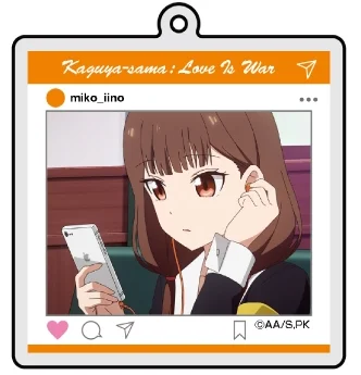 لعبة Shinomiya Kaguya Fujiwara Chika Iino Miko Hayasaka Ai Shirogane Miyuki المفاتيح دمية أنيمي الاكريليك كيرينغ قلادة هدية