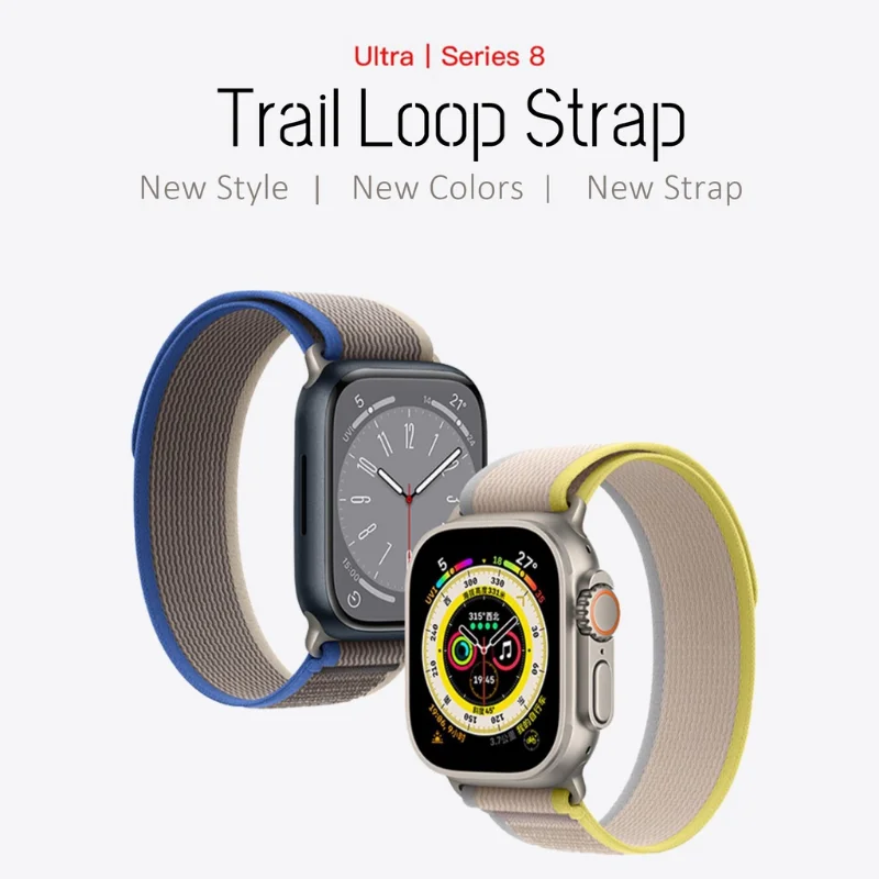 Đường Mòn Vòng Dây Đeo Nylon Dành Cho Đồng Hồ Apple Cực 49Mm SE Series 8/7/6/5(45Mm 41Mm 44Mm 40Mm 38Mm 42Mm) thoáng Khí Ban Nhạc Dành Cho IWatch