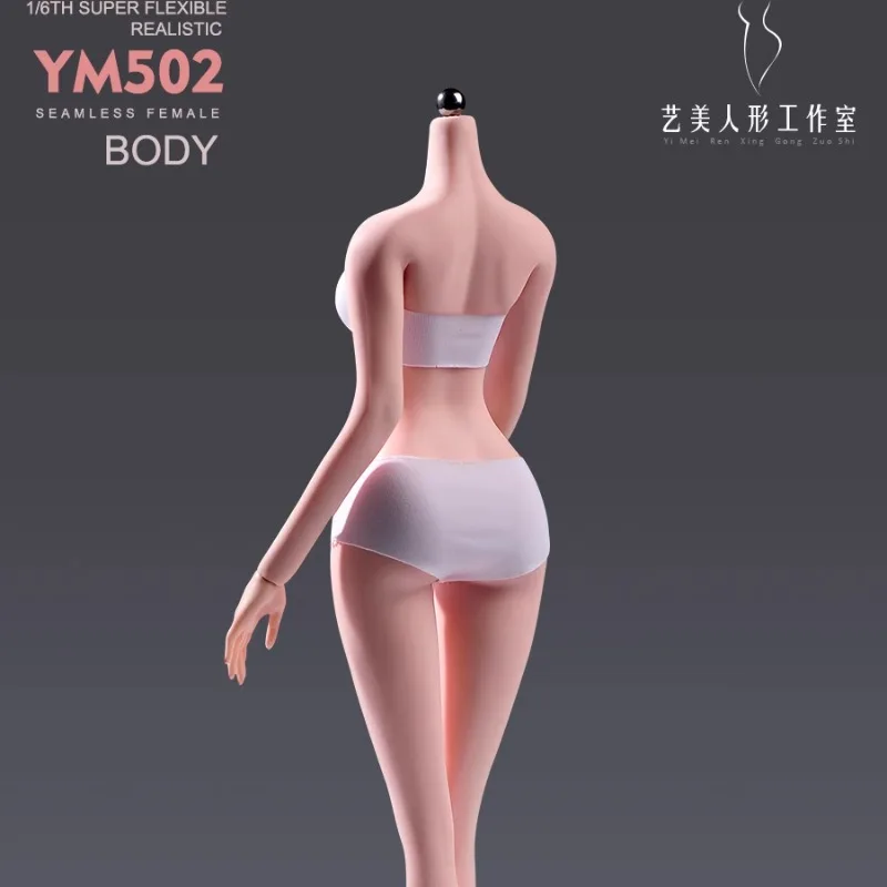 ในสต็อก YM503 502 1/6 Scale Super ยืดหยุ่นกว้างสะโพกเรียวเอวสรีรวิทยารายละเอียด 12 ''หญิง Action Figure Body