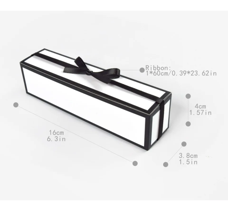 10/30/50 Stück Schokoladenbox mit langem Röhrchen, schlichte Papierbox mit Schleife zum Valentinstag, faltbare Geschenkboxen, Geschenktüten, Verpackungsbox – Detail 9