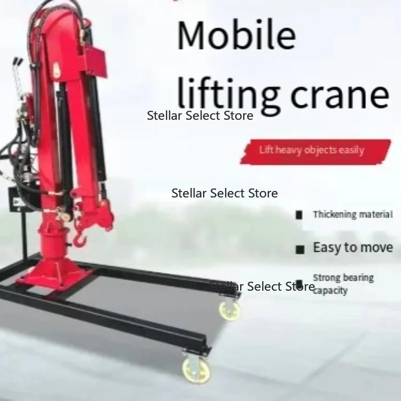 NEWNEW Full Electric 12V Hydraulic Truck Mounted Crane 220 Mobile Small Truck Mounted Boom Crane Winch Remote Control Lift