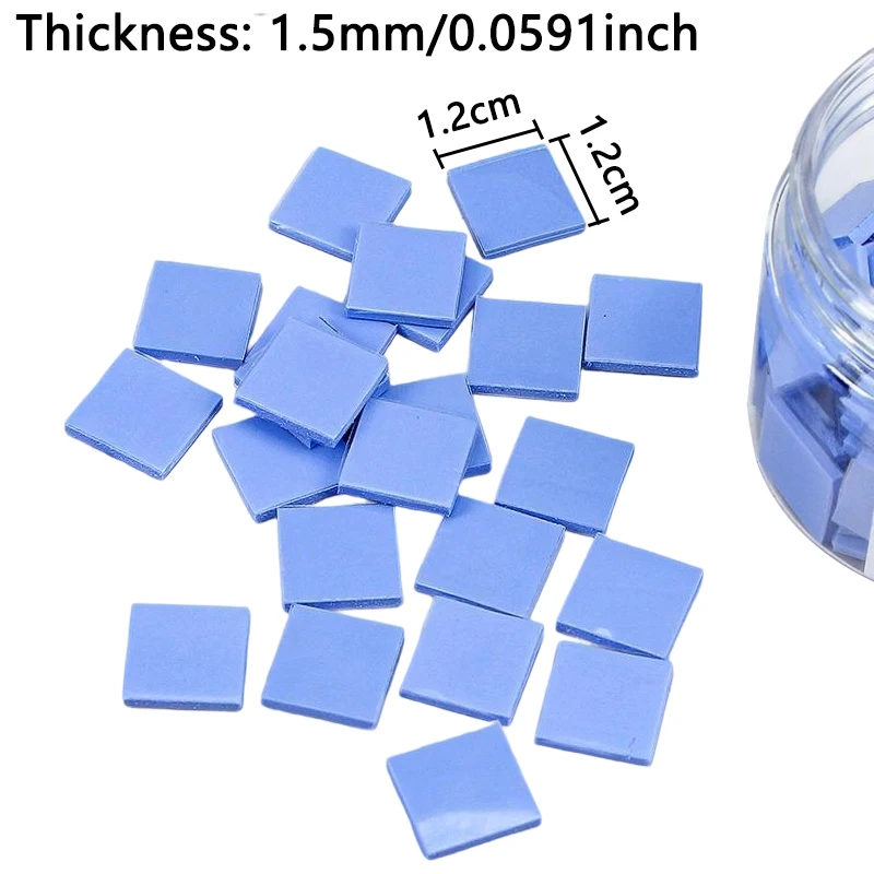 100PCS Thermal Pads Insulating Silicone Sheet High Temperature Resistance Motherboard CPU IC GPU PS5 PS4 Repair Pre-cutting Mat