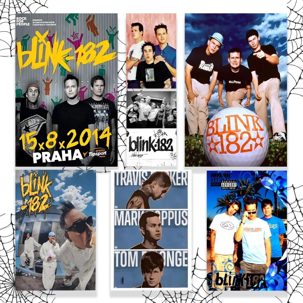Band B-Blink-182 Poster Graphic Wall Art Poster HD Waterproof PP Paper Print for Bedroom Living Room Office Decor Gift