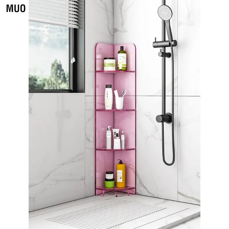 Light luxury kitchen multi-layer storage rack, household storage integrated storage rack, triangular cabinet, bathroom waterproo