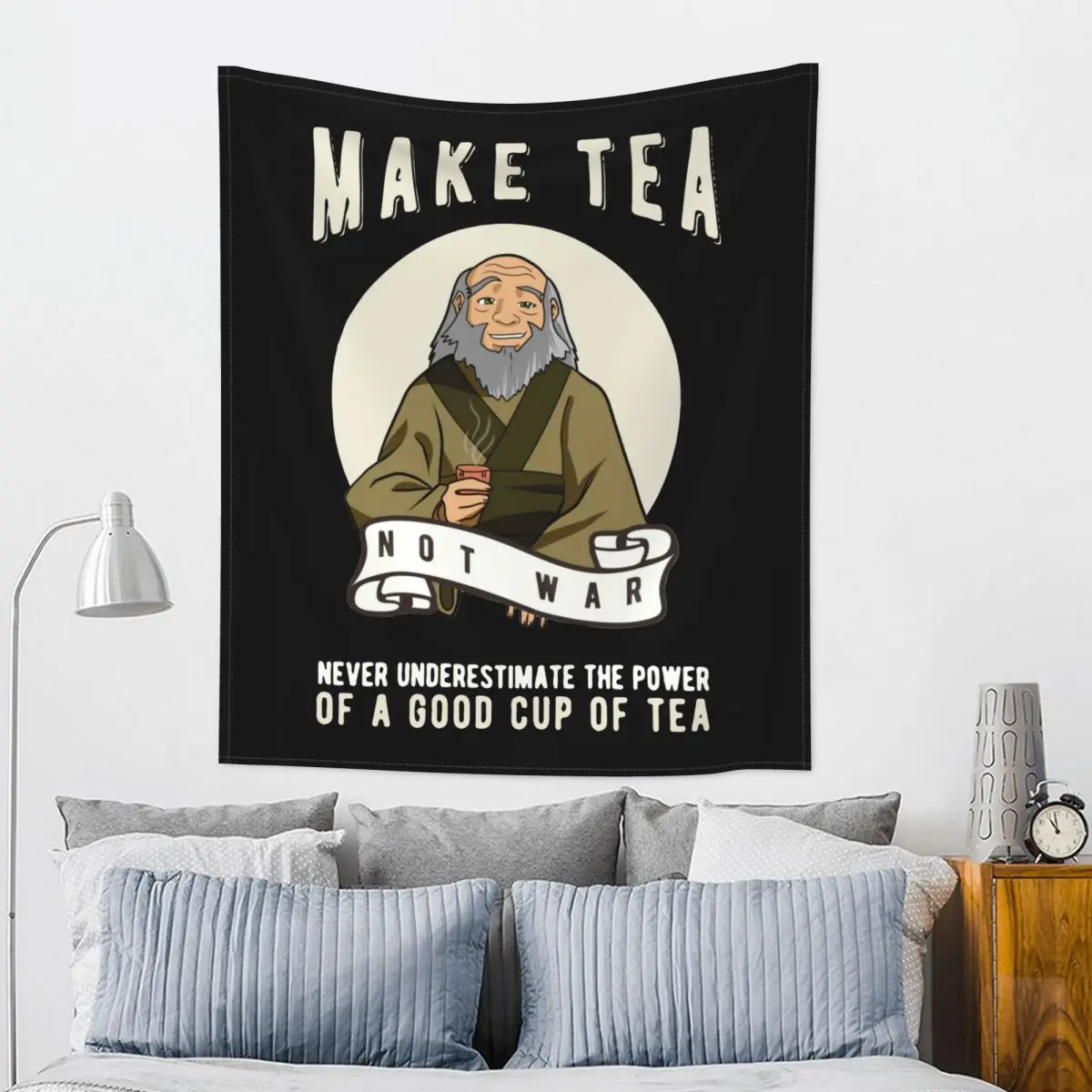 Iroh Make Tea Avatar The Last Airbender Tapestry Colorful Wall Hanging Decoration for Bedroom Table Cover Mandala Tapestries