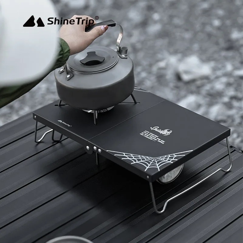 ShineTrip Outdoor Camping Picnic Spider Stove Table Portable Aluminium Alloy Folding Insulated Table For ST-310 Spider Stove