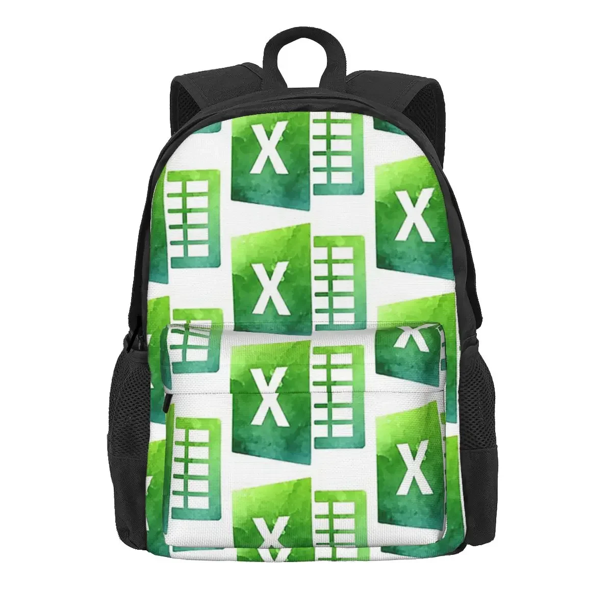 

Watercolor Excel Logo Backpacks Boys Girls Bookbag Children School Bags Cartoon Kids Rucksack Laptop Rucksack Shoulder Bag