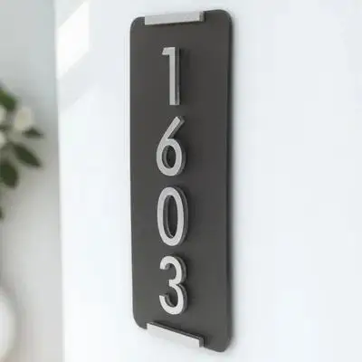 

Acrylic House Number Plaque Address Sign Personalized Street Signs Outdoor Mailbox Name Plate Durable Easy Install Home Office