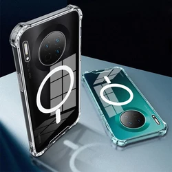 For Huawei P30 P40 P50 P60 Pro Case Magnetic Transparent Acrylic Case For Huawei Mate 30 40 50 60 Pro Clear Cover