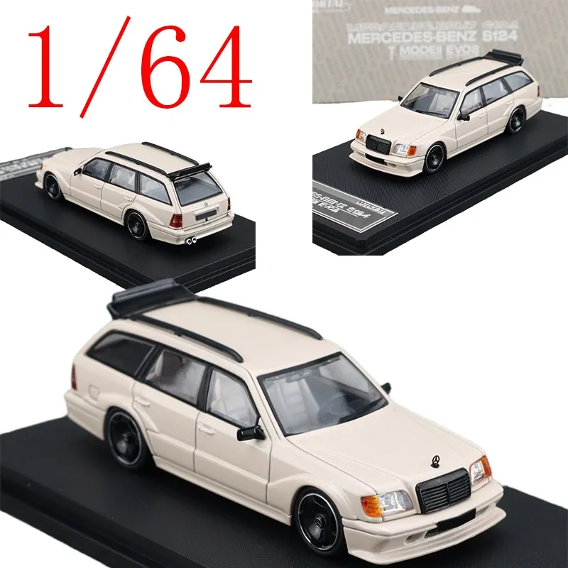 

Mortal Diecast 1/64 Mercedes-Benz Alloy Model Cars Mercedes-Benz S124 Play Vehicles Toys for Boys Gift Original Box