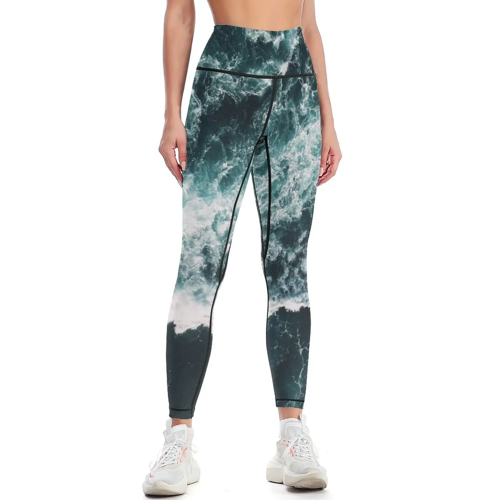 Blue Ocean Waves Leggings sports tennis for legging pants raises butt Fitness's gym clothes Fitness woman Womens Leggings