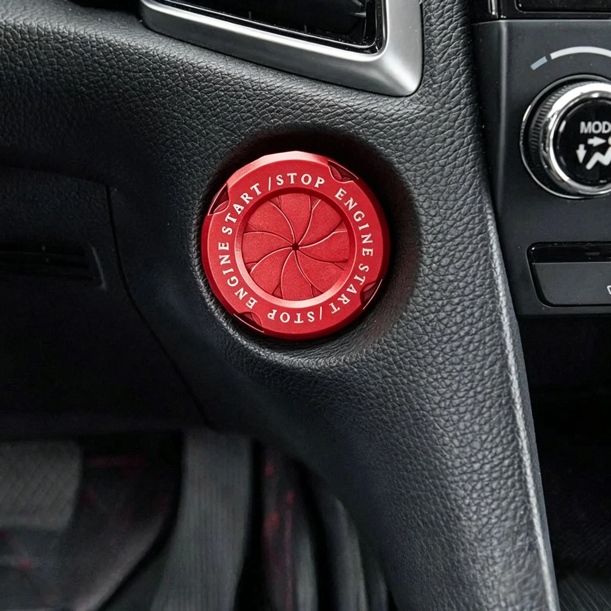 Picture 5: Universal Decorative Ignition Cover One Click Engine Start Stop Switch Button with Hidden Protective Design